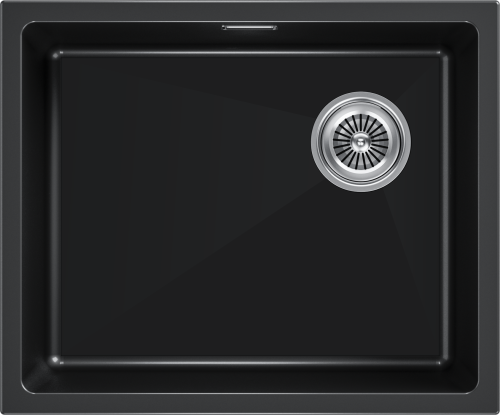 Кухонная мойка Paulmark LUMI 55UNI-SKEW LU55SK-BLM 46х56 цвет черный металлик